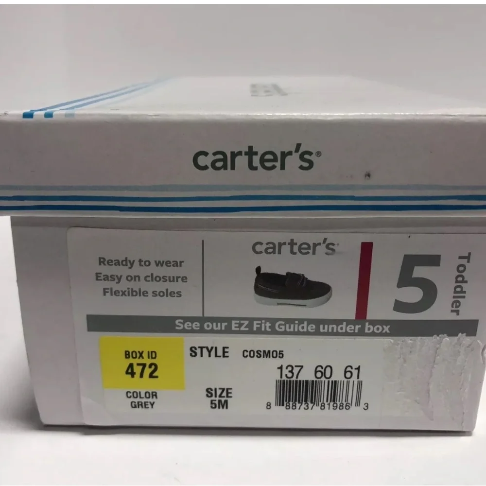 Carter’s Toddlers’ Cosmos Grey/Brown Shoes, Boys’ Size 5 M.
